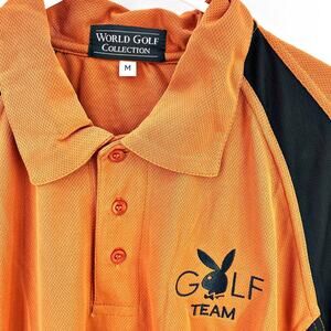 Playboy Golf Team Polo Shirt  Burnt Orange Tournament Wicking